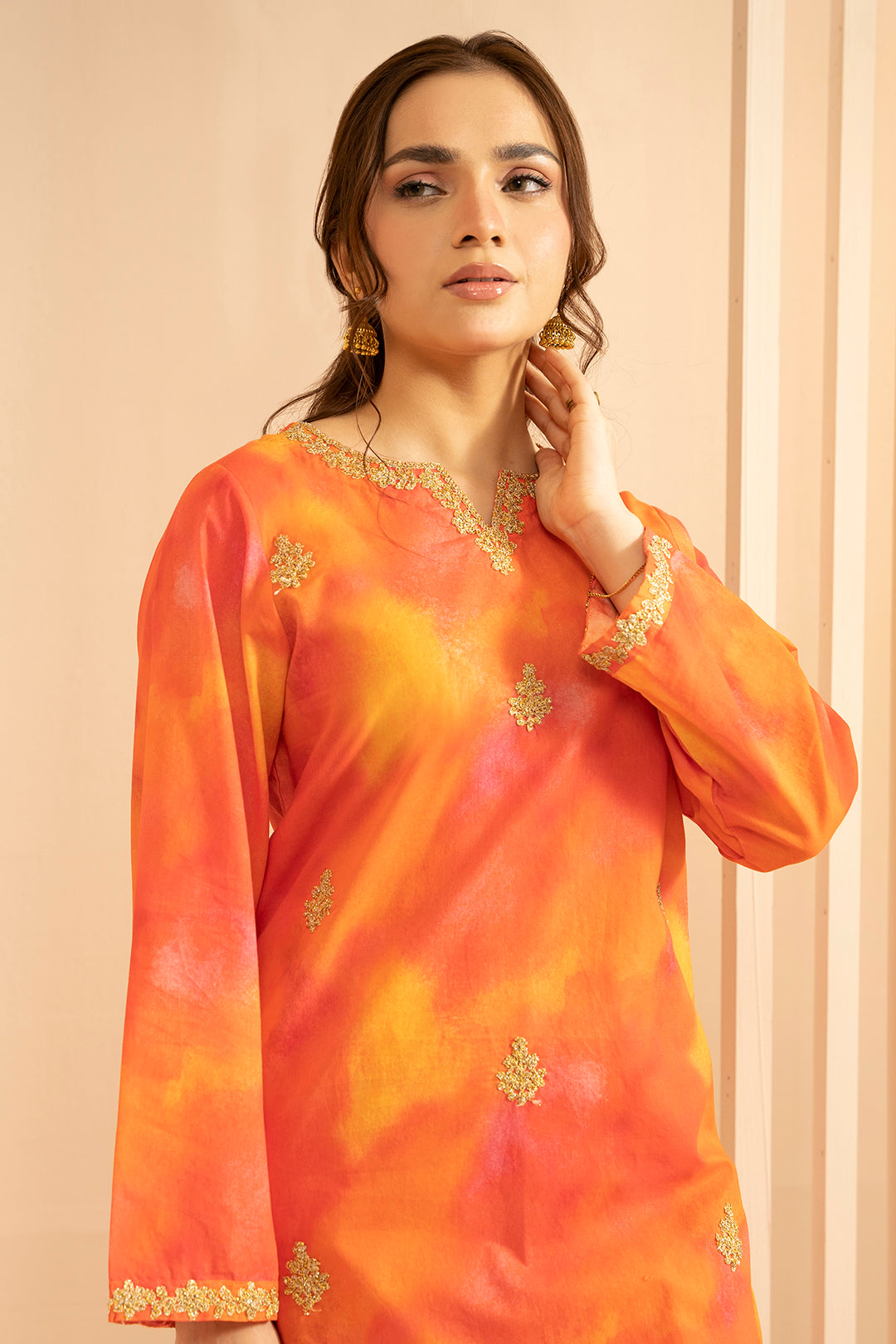 Embroidered Kurta Trouser - 2887