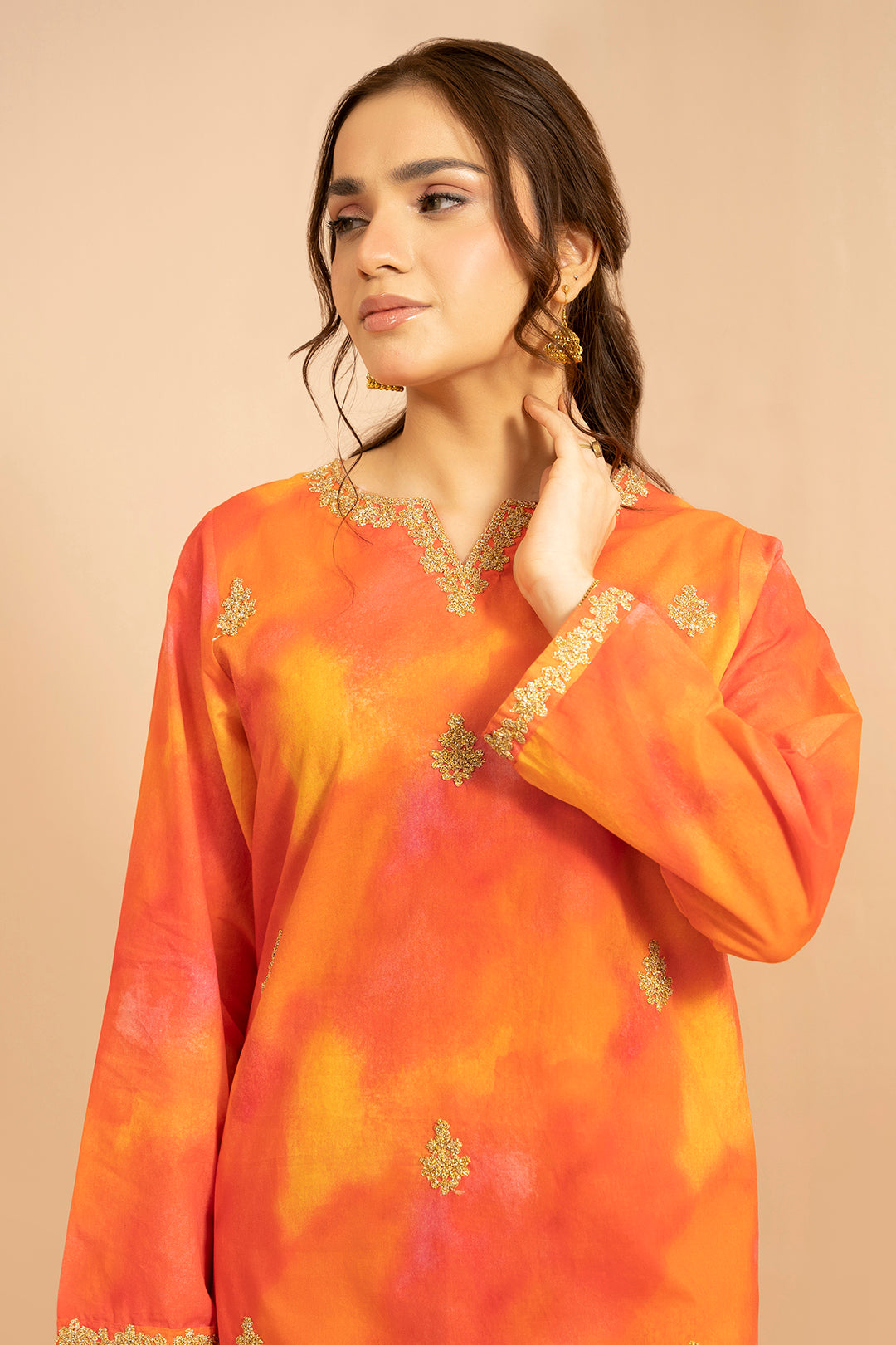 Embroidered Kurta Trouser - 2887