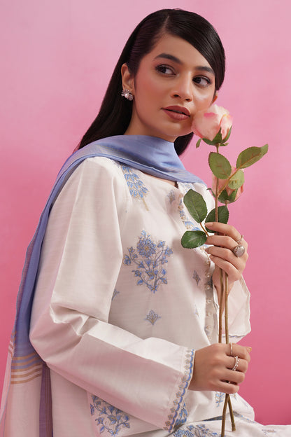 Embroidered Kurta Dupatta - 3211