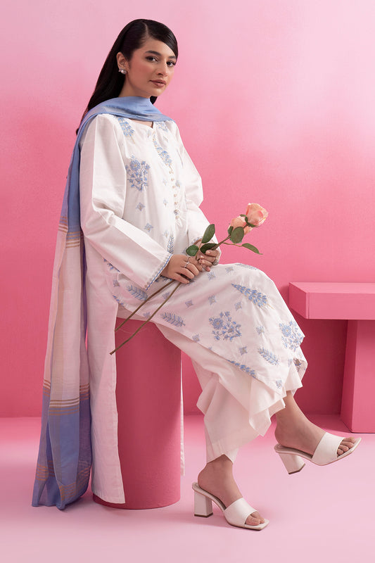 Embroidered Kurta Dupatta - 3211