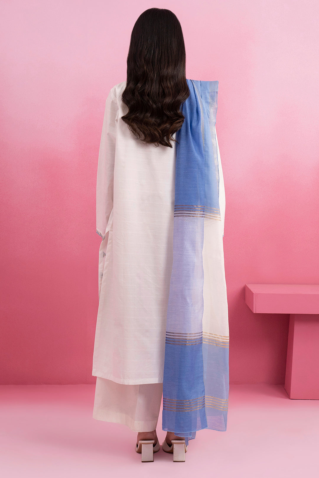Embroidered Kurta Dupatta - 3211