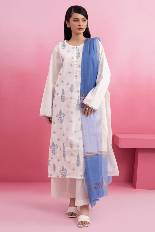Embroidered Kurta Dupatta - 3211