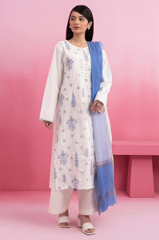 Embroidered Kurta Dupatta - 3211