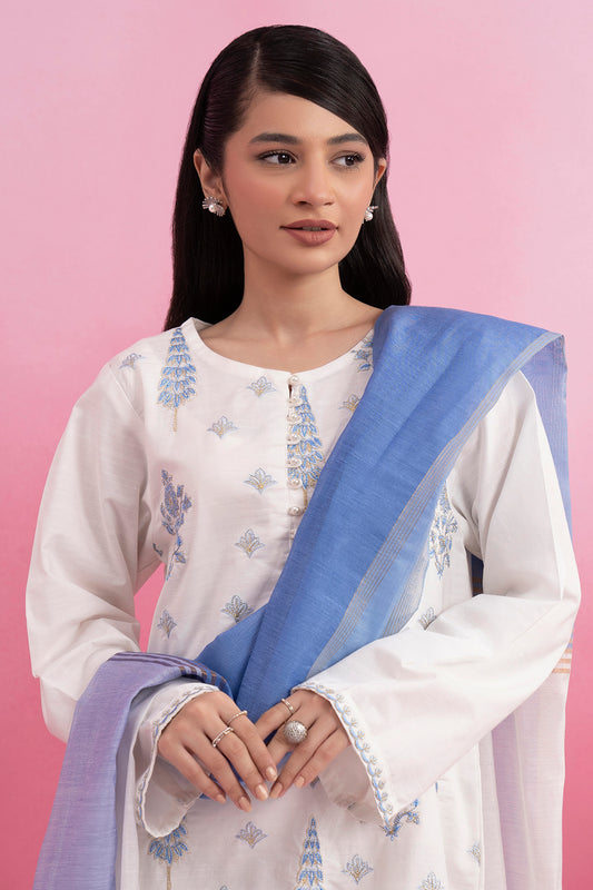 Embroidered Kurta Dupatta - 3211