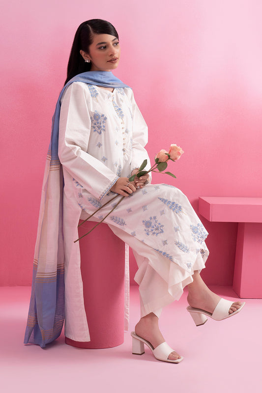 Embroidered Kurta Dupatta - 3211