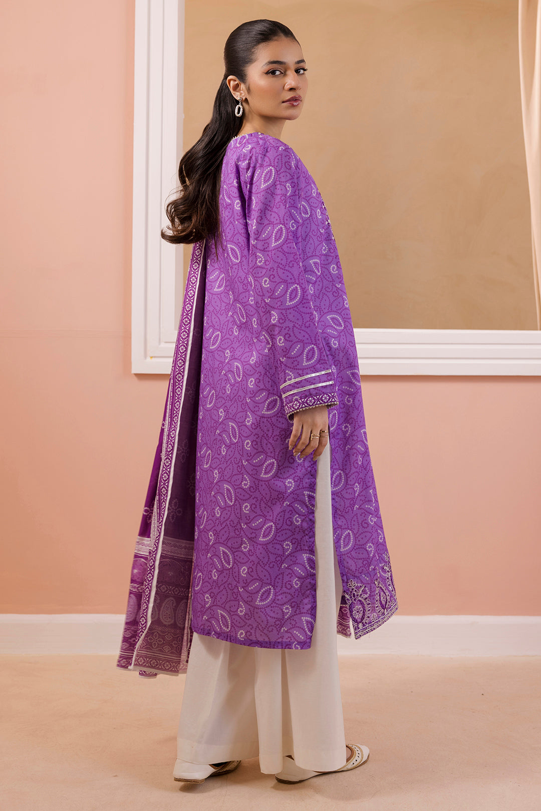 Embroidered Kurta Dupatta - 3212
