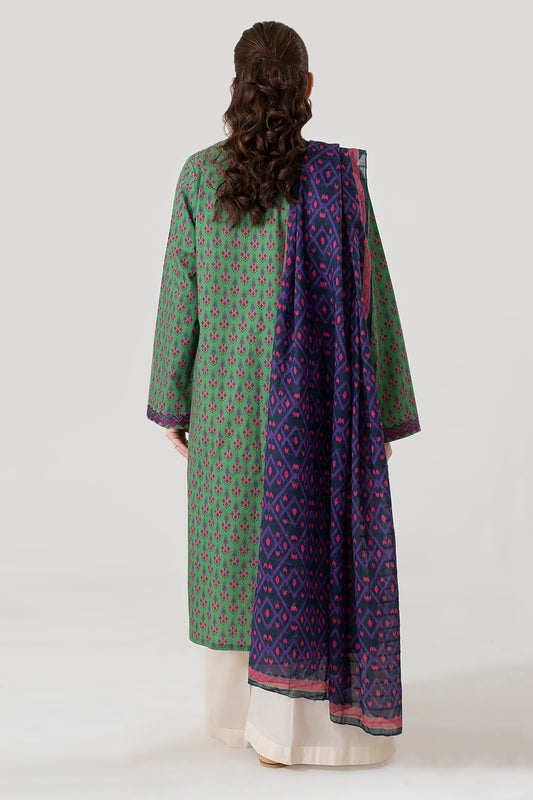 Embroidered Kurta Dupatta - 3213