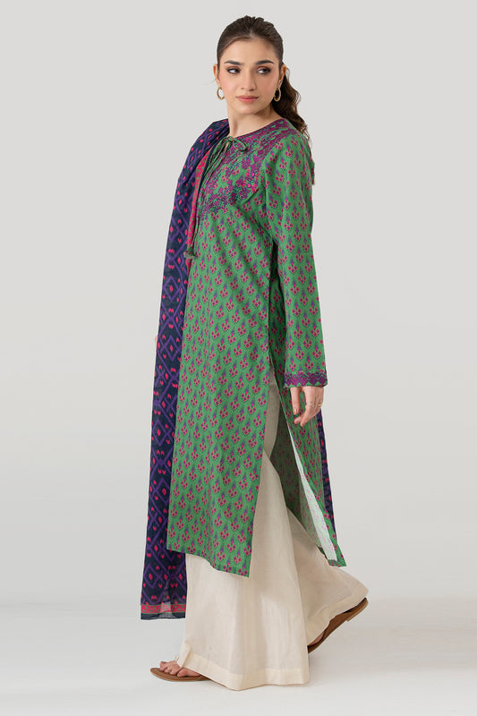 Embroidered Kurta Dupatta - 3213