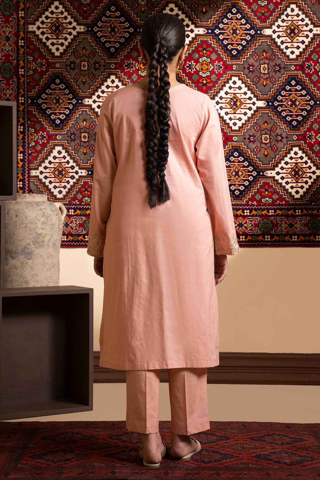 Embroidered Kurta Trouser - 3214