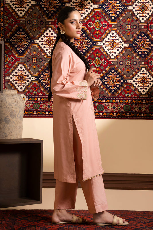Embroidered Kurta Trouser - 3214