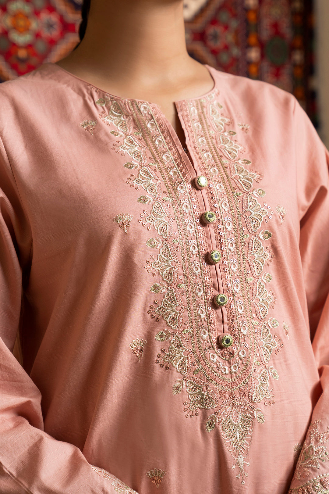 Embroidered Kurta Trouser - 3214