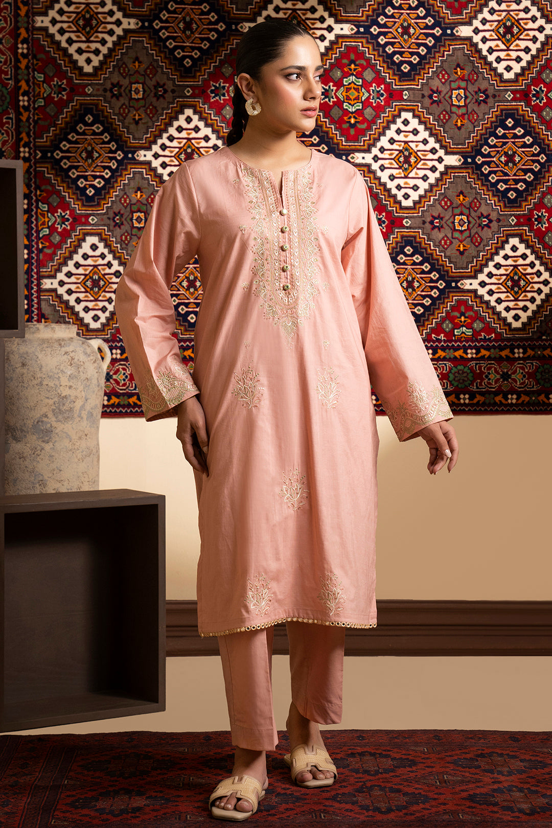 Embroidered Kurta Trouser - 3214