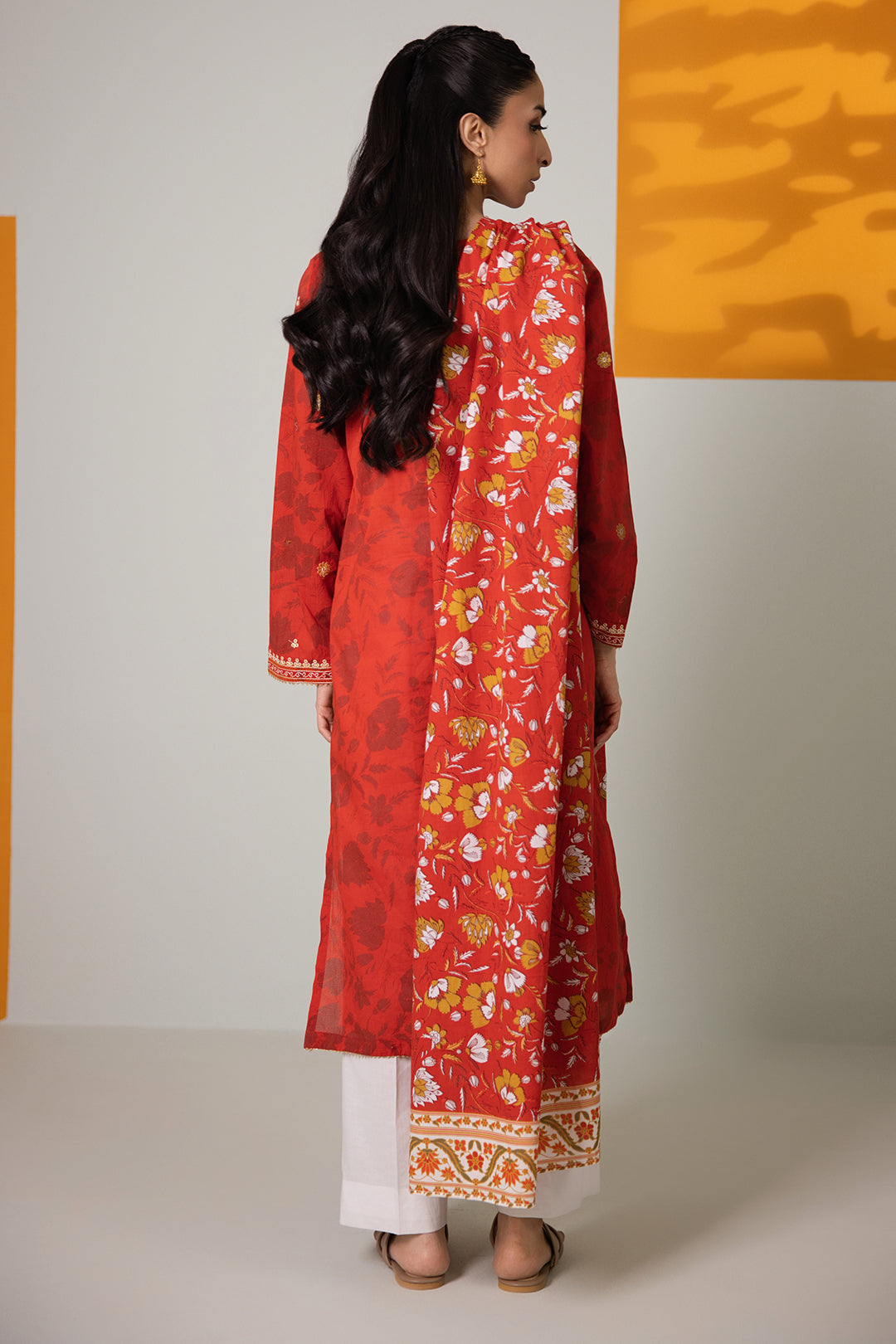 Embroidered Kurta Dupatta - 3241