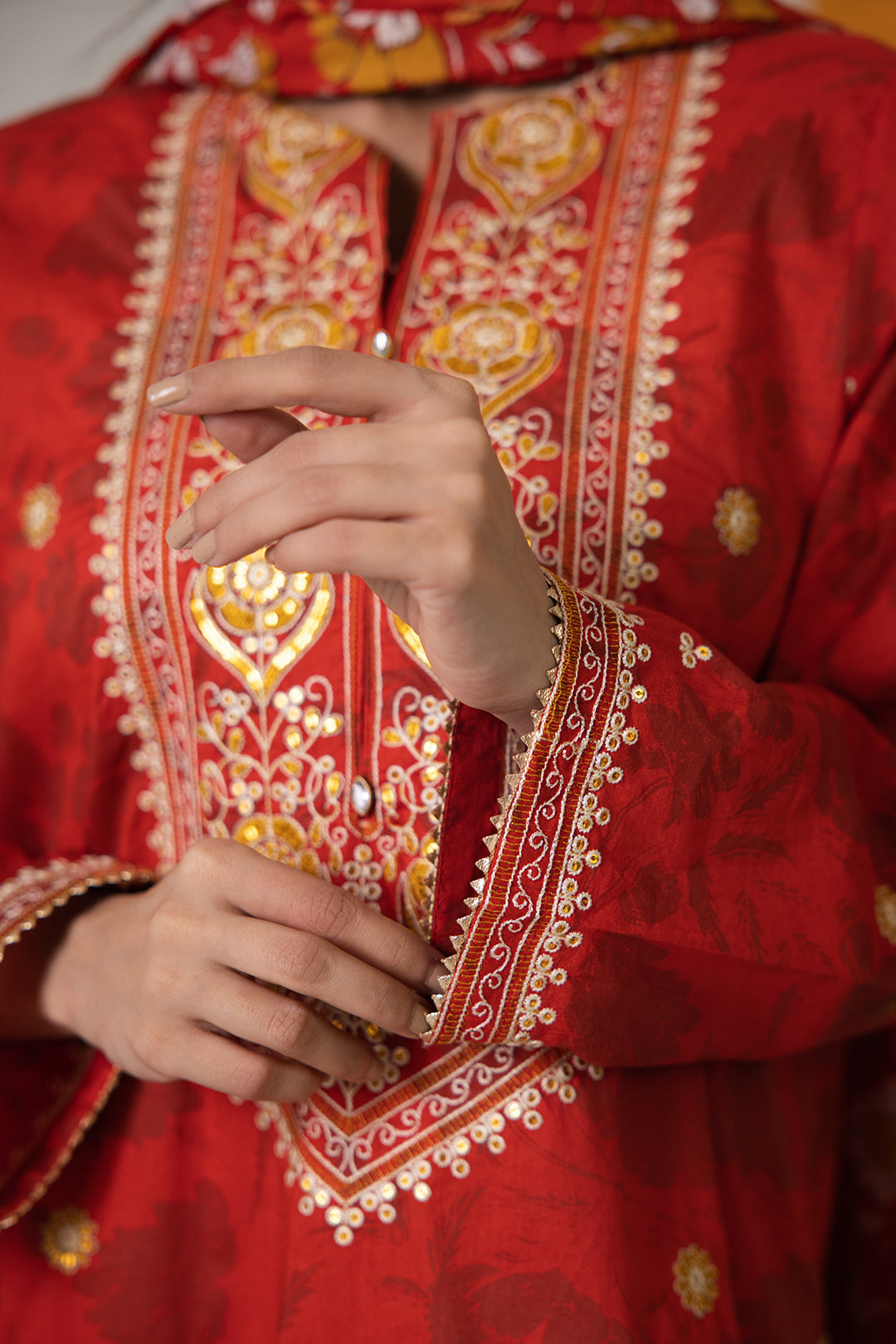 Embroidered Kurta Dupatta - 3241