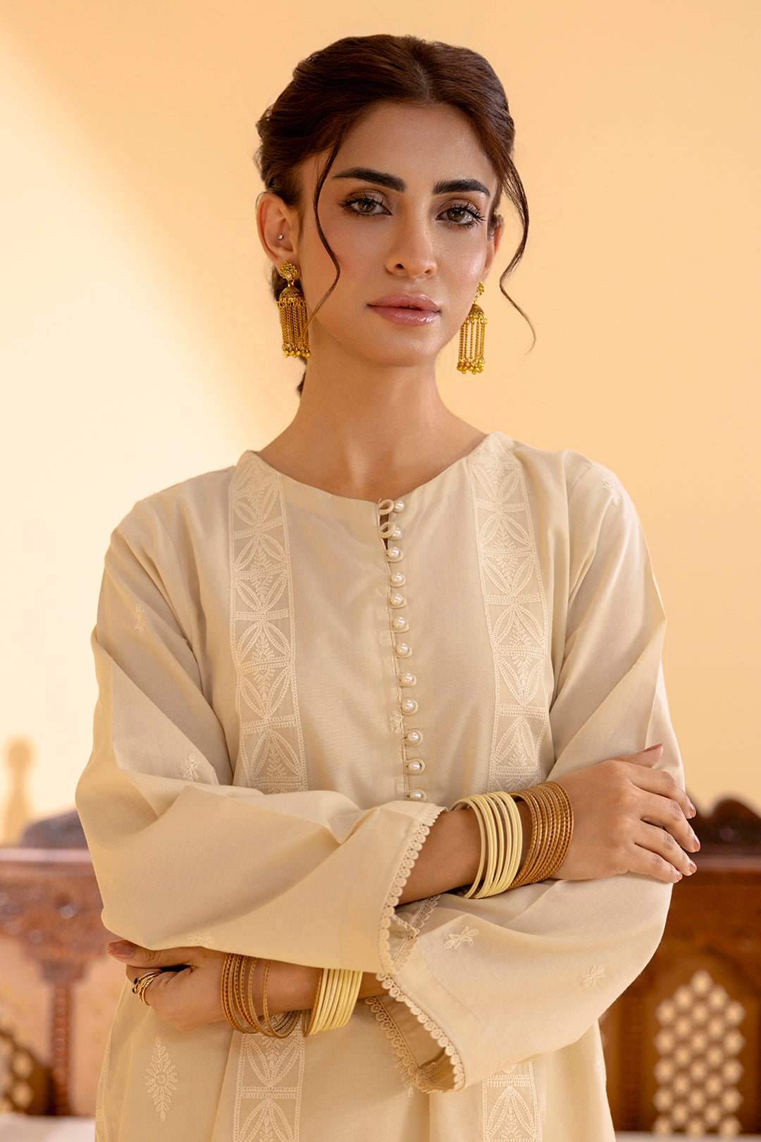 Embroidered Kurta Trouser - 3314