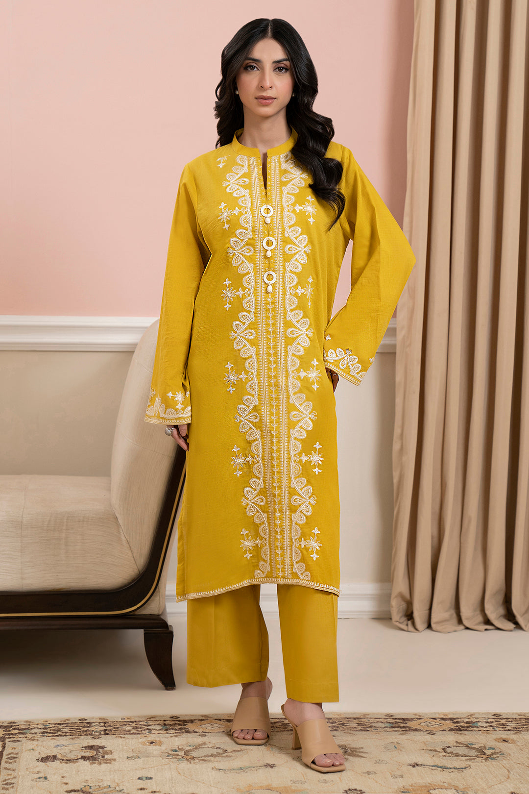 Embroidered Kurta Trouser - 3317
