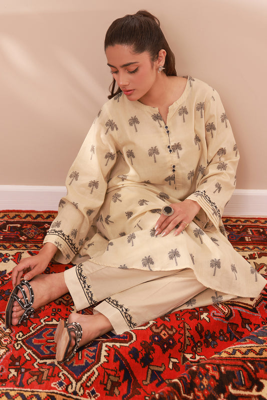 Embroidered Kurta Trouser - 3321