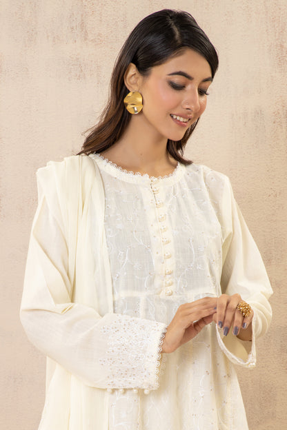 Embroidered Kurta Trouser - 3322