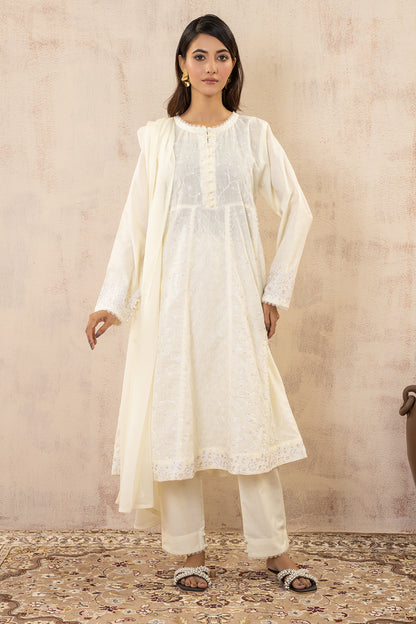 Embroidered Kurta Trouser - 3322