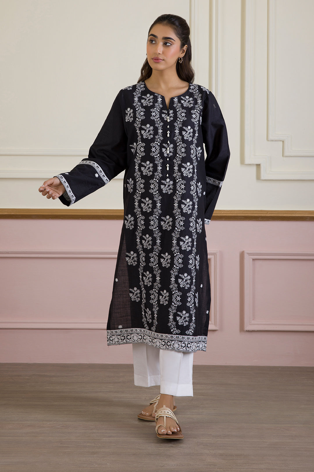 Embroidered Kurta Trouser - 3327