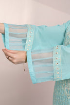 Embroidered Kurta Trouser - 3329