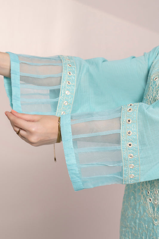 Embroidered Kurta Trouser - 3329