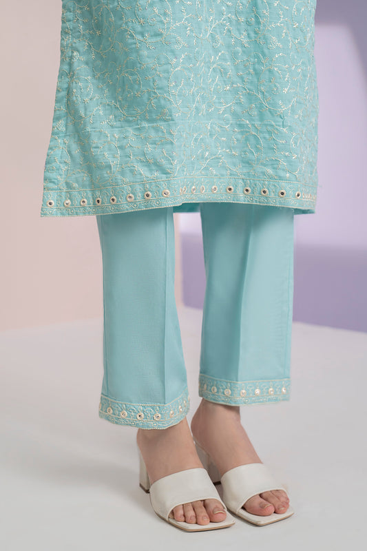 Embroidered Kurta Trouser - 3329