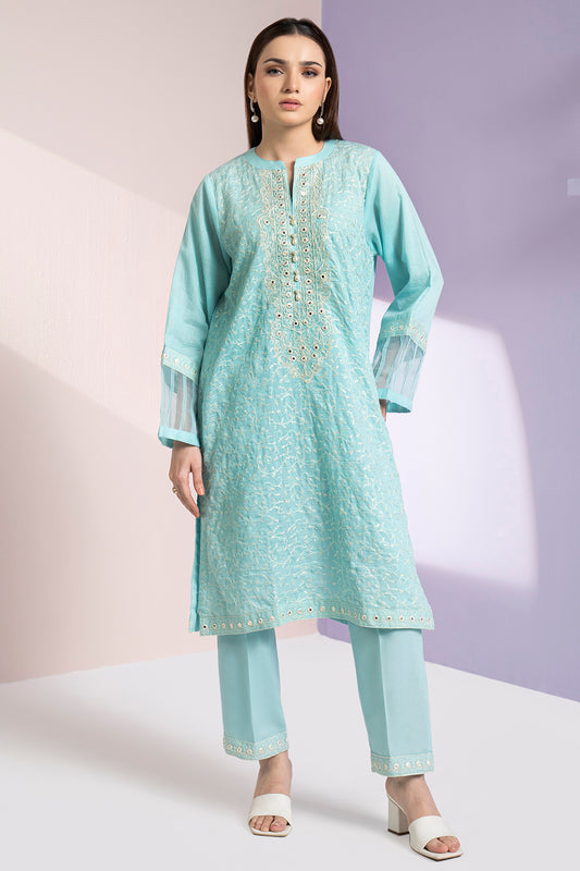 Embroidered Kurta Trouser - 3329