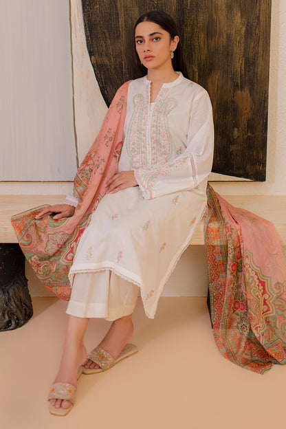 Embroidered Kurta Dupatta - 3330