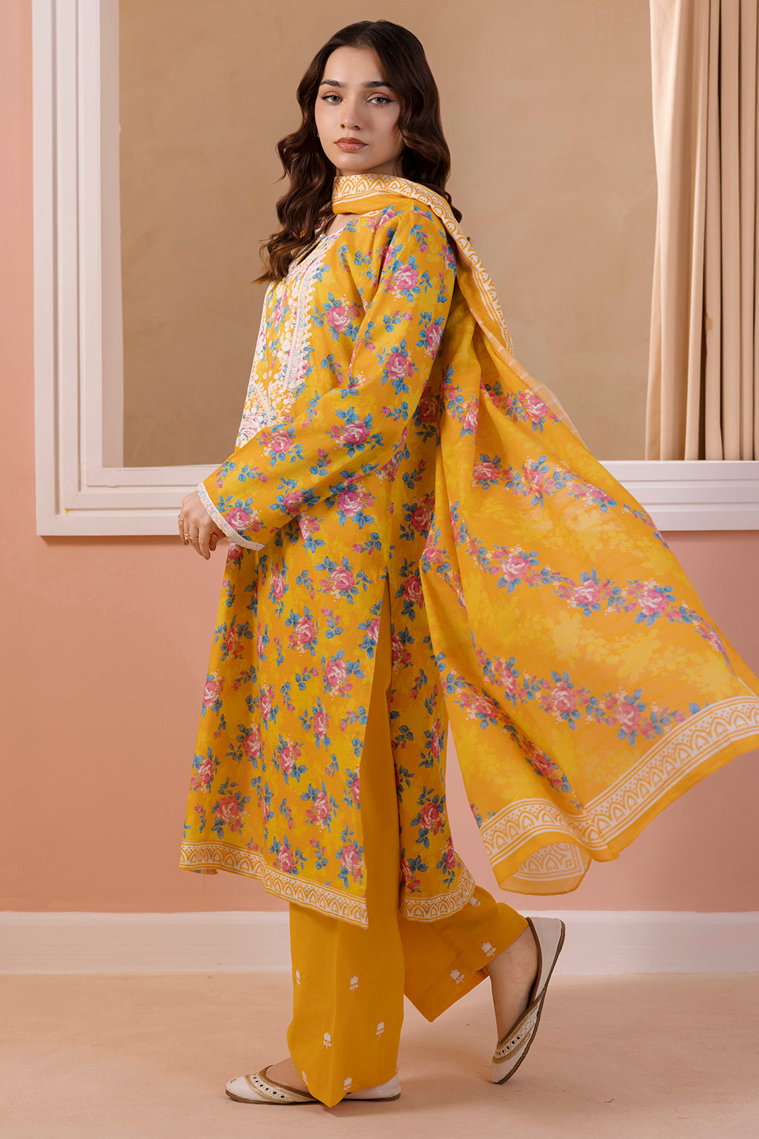 Embroidered Kurta Dupatta Trouser - 2807