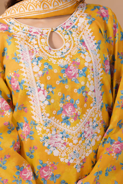 Embroidered Kurta Dupatta Trouser - 2807