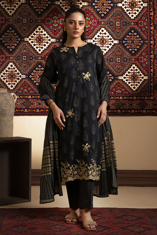 Embroidered Kurta Dupatta Trouser - 2298