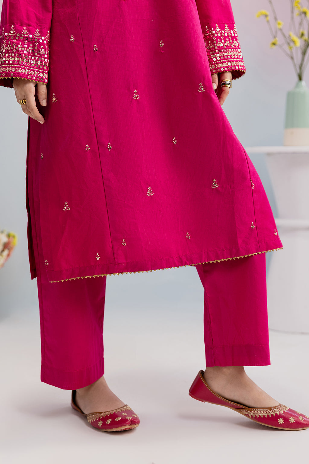 Embroidered Kurta Dupatta Trouser - 3230
