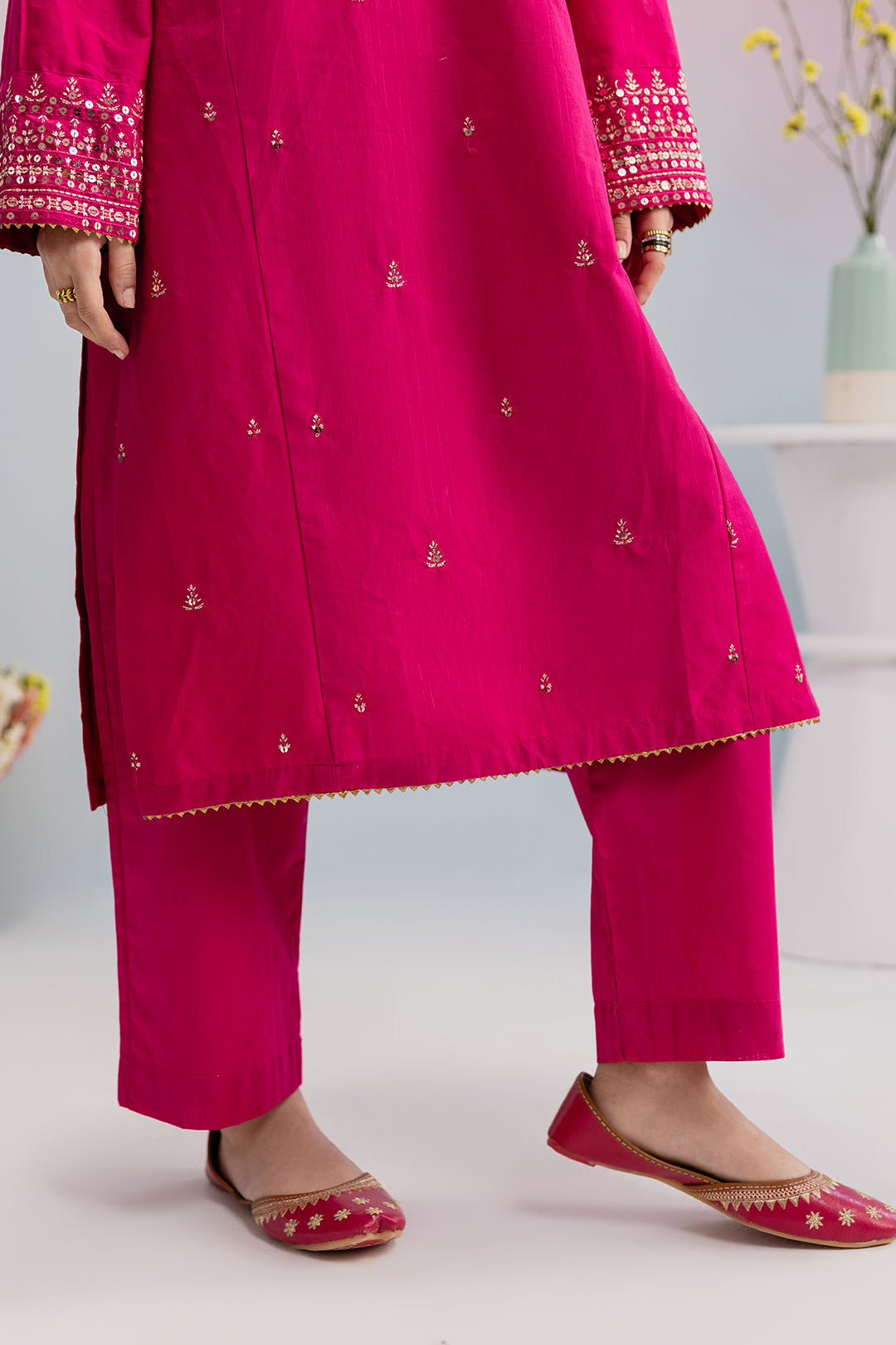 Embroidered Kurta Dupatta Trouser - 3230