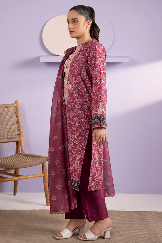 Embroidered Kurta Dupatta Trouser - 3286