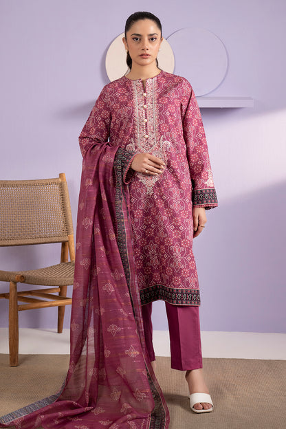 Embroidered Kurta Dupatta Trouser - 3286