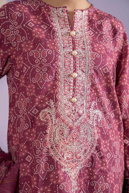 Embroidered Kurta Dupatta Trouser - 3286