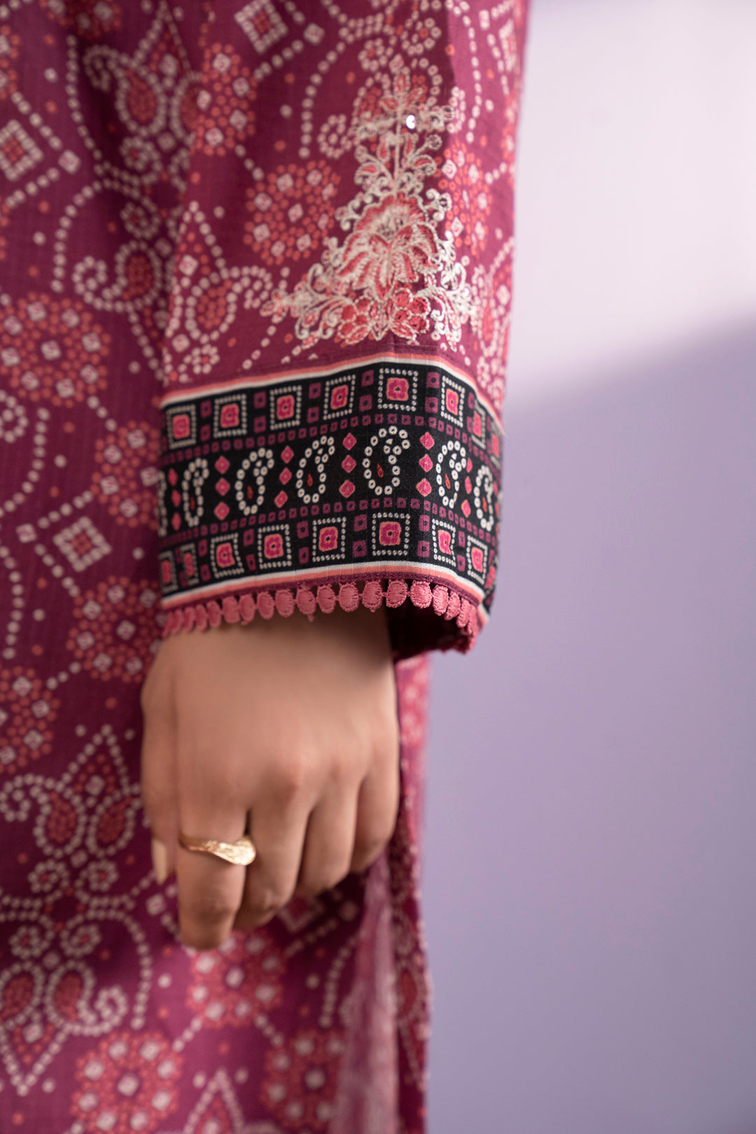 Embroidered Kurta Dupatta Trouser - 3286