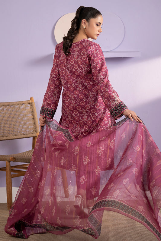 Embroidered Kurta Dupatta Trouser - 3286