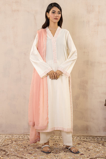 Embroidered Kurta Dupatta Trouser - 3333