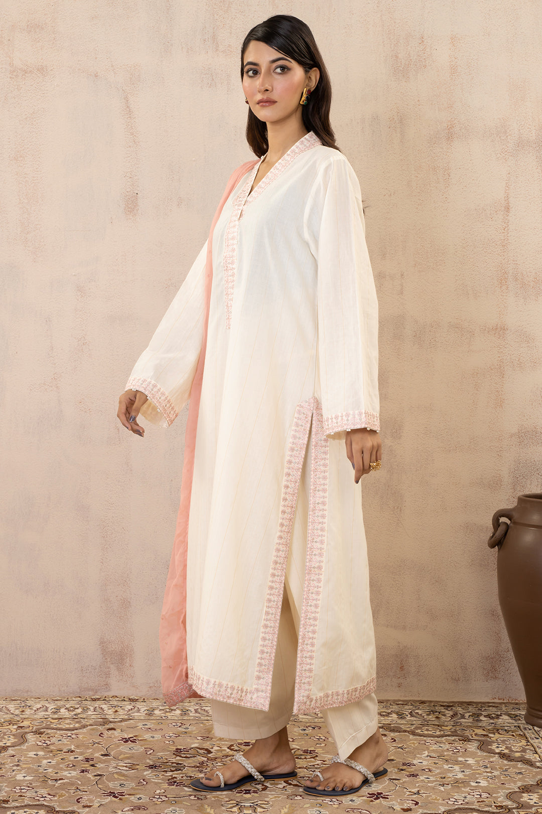 Embroidered Kurta Dupatta Trouser - 3333