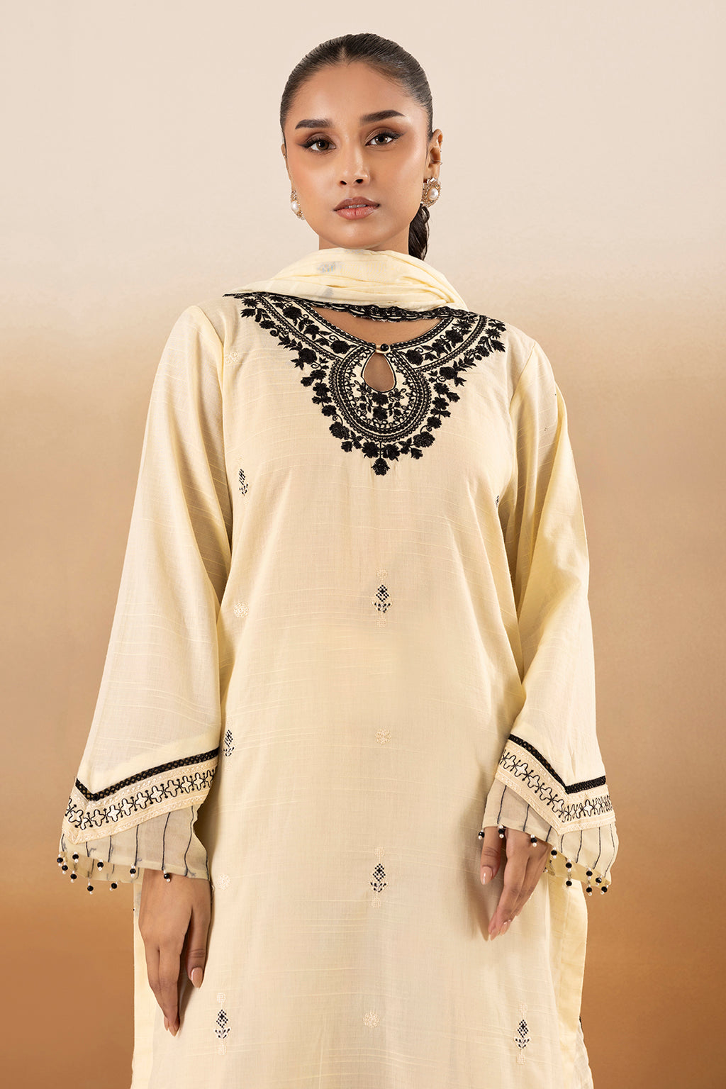 Embroidered Kurta Dupatta Trouser - 3334