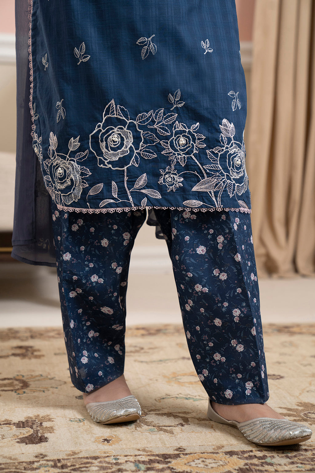 Embroidered Kurta Dupatta Trouser - 3335