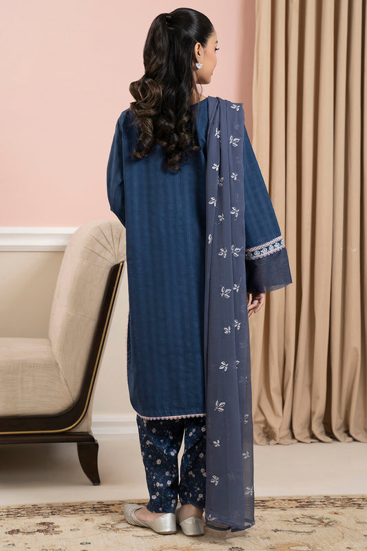 Embroidered Kurta Dupatta Trouser - 3335