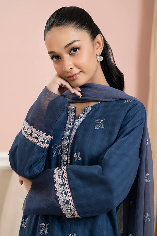 Embroidered Kurta Dupatta Trouser - 3335