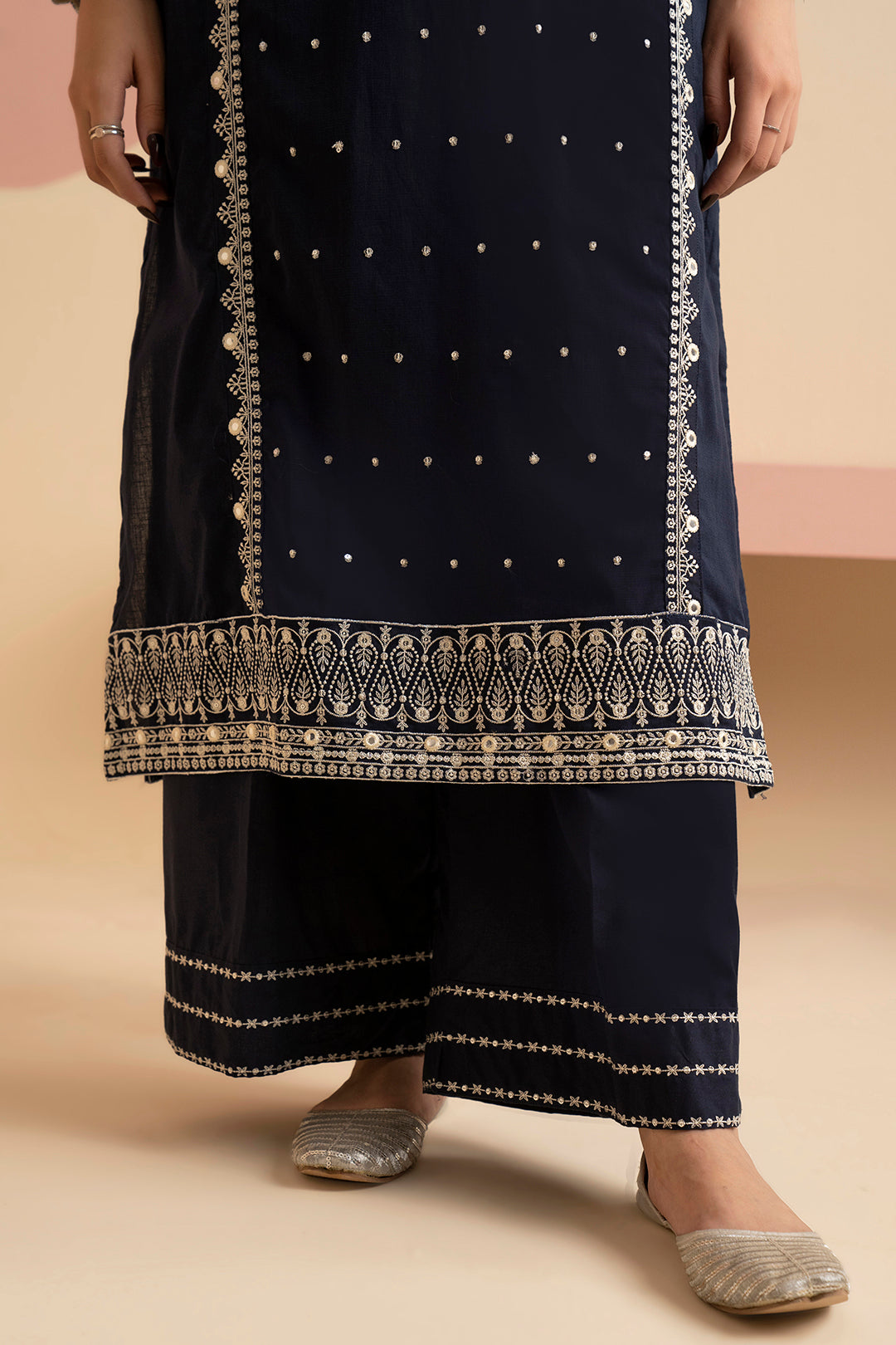 Embroidered Kurta Dupatta Trouser - 3337