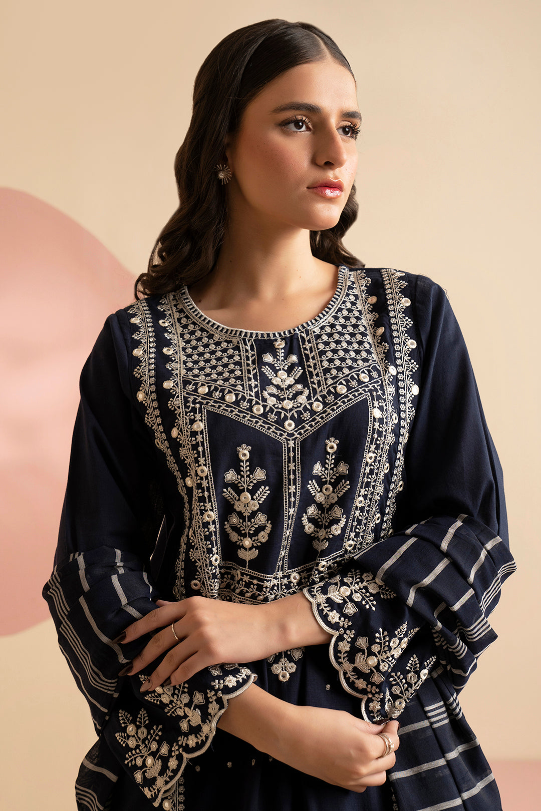 Embroidered Kurta Dupatta Trouser - 3337
