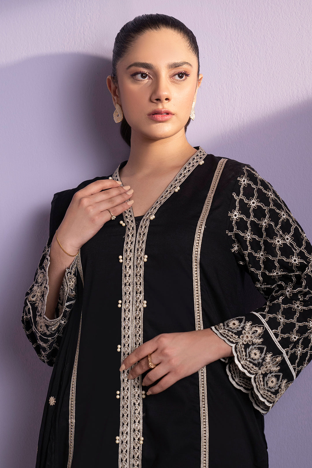 Embroidered Kurta Dupatta Trouser - 3339