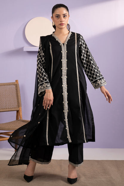 Embroidered Kurta Dupatta Trouser - 3339