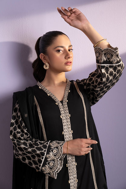 Embroidered Kurta Dupatta Trouser - 3339